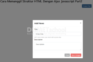 Cara Memanggil Struktur HTML Dengan Ajax Javascript Part2
