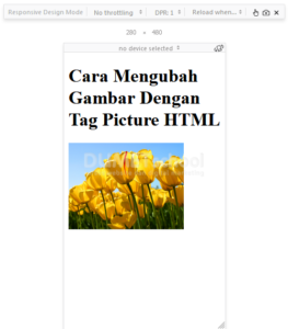 Cara Mengubah Gambar Dengan Tag Picture HTML