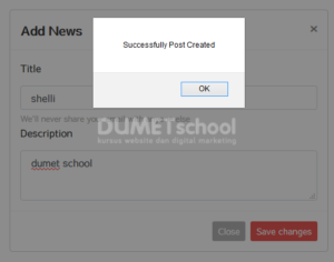 Membuat Input Data Dengan Ajax Javascript Part2