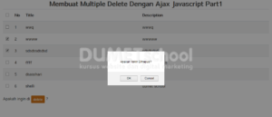 Membuat Multiple Delete Dengan Ajax Javascript Part2