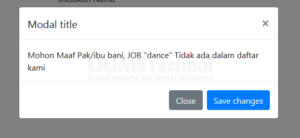 cara membuat pencarin job dengan switch case menggunakan javascript