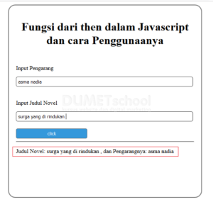 fungsi dari then dalam Javascript dan cara penggunaanya