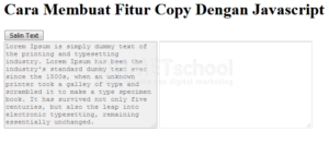 Cara Membuat Fitur Copy Text Dengan Javascript
