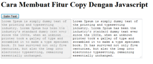 Cara Membuat Fitur Copy Text Dengan Javascript