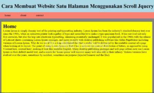 Cara Membuat Website Satu Halaman Menggunakan Scroll Jquery Part1