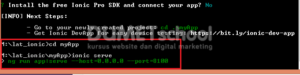 cara menginstal framework ionic beserta memasang templatenya