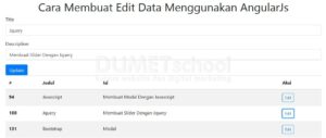 Cara Membuat Edit Data Menggunakan AngularJs Part2
