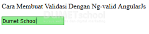 Cara Membuat Validasi Dengan Ng-valid AngularJs