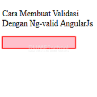 Cara Membuat Validasi Dengan Ng-valid AngularJs