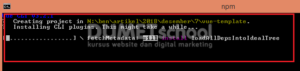 cara menginstal CLI di Vue.js dengan Command Prompt
