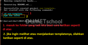 cara menginstal CLI di Vue.js dengan Command Prompt