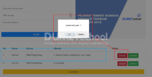 cara sederhana delete data dengan Ajax Jquery