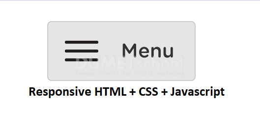 Cara Membuat Menu Responsive Dengan HTML CSS dan JavaScript
