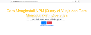 menginstall npm jQuery di vuejs dan cara menggunakannya