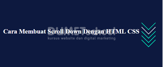 Cara Membuat Animasi Scroll Down dengan HTML CSS