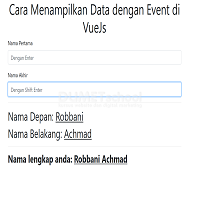 Cara Menampilkan Data dengan Event di VueJS