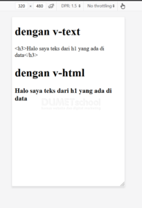 cara menampilkan data dengan tag HTML di VueJS