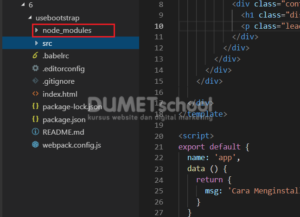 cara menginstall npm css Bootstrap di vuejs