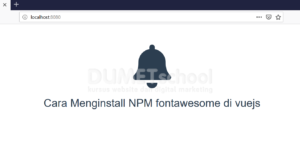 cara menginstall NPM fontawesome di vuejs