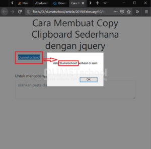 cara membuat copy clipboard sederhana dengan jquery
