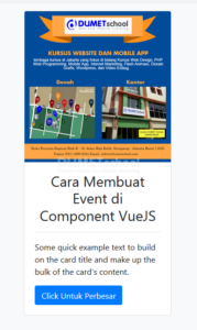 Cara Membuat Event di Component VueJS