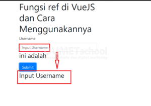 fungsi ref di VueJS dan cara menggunakannya
