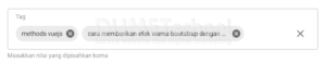 cara membuat tags input dengan jquery tagify