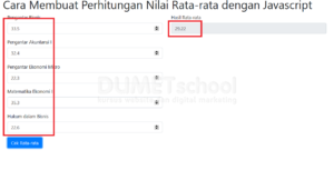 Cara Membuat Perhitungan Nilai Rata-rata dengan Javascript
