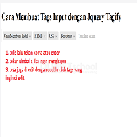 Cara Membuat Tags Input dengan Jquery Tagify