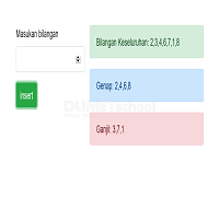 Cara Mengelompokan Bilangan Ganjil dan Genap dengan Javascript