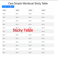Cara Simple Membuat Sticky Table