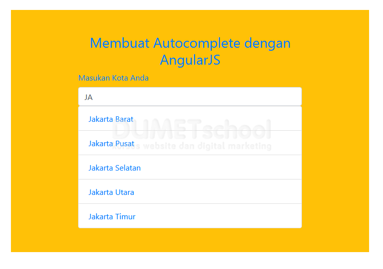 Cara Membuat Autocomplete Dengan AngularJS