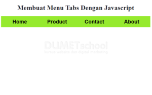 1-Membuat Menu Tabs Dengan Javascript