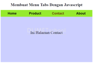 2-Membuat Menu Tabs Dengan Javascript