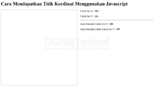 cara mendapatkan titik kordinat menggunakan javascript