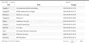cara membuat dataTables dengan Ajax