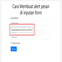 Cara Membuat Alert Pesan di Inputan form
