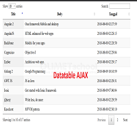 Cara Membuat DataTables dengan Ajax