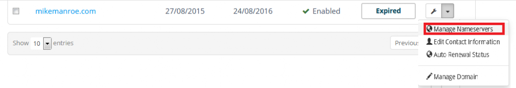 manage domain