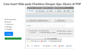 3-Cara Insert Nilai pada Checkbox Dengan Ajax JQuery di PHP