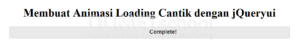 cara membuat animasi loading cantik dengan jQueryui