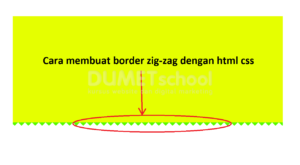 cara membuat border zig-zag dengan html css