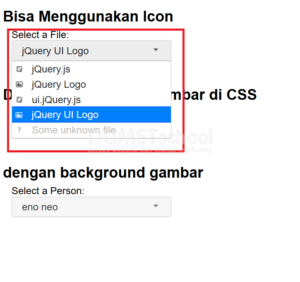 cara menampilkan gambar di select option