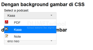 cara menampilkan gambar di select option