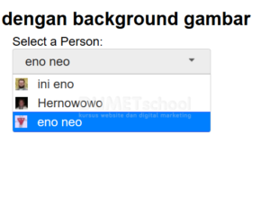 cara menampilkan gambar di select option