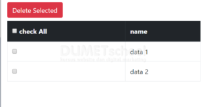 cara membuat multiple delete sederhana dengan Ajax
