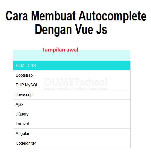 Cara Membuat Autocomplete dengan VueJs