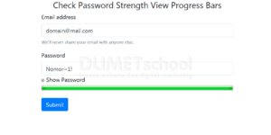 Check Password Strength View Progress Bars
