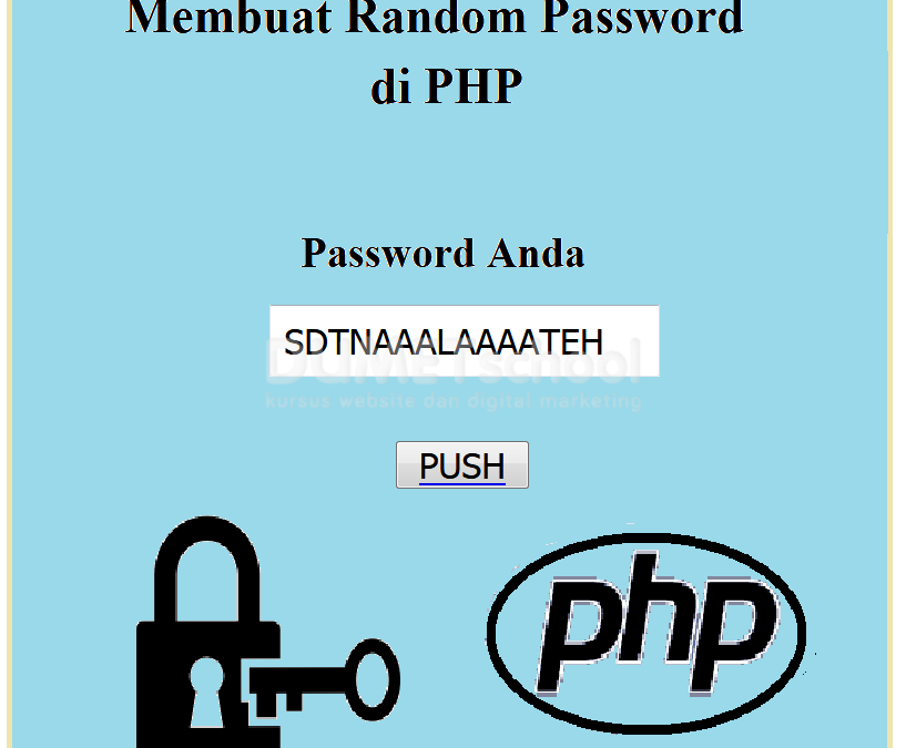 Cara Membuat Random Password Di PHP