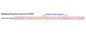 Membuat Random Password di PHP